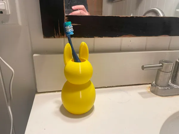 Porte-brosse à dents lapin