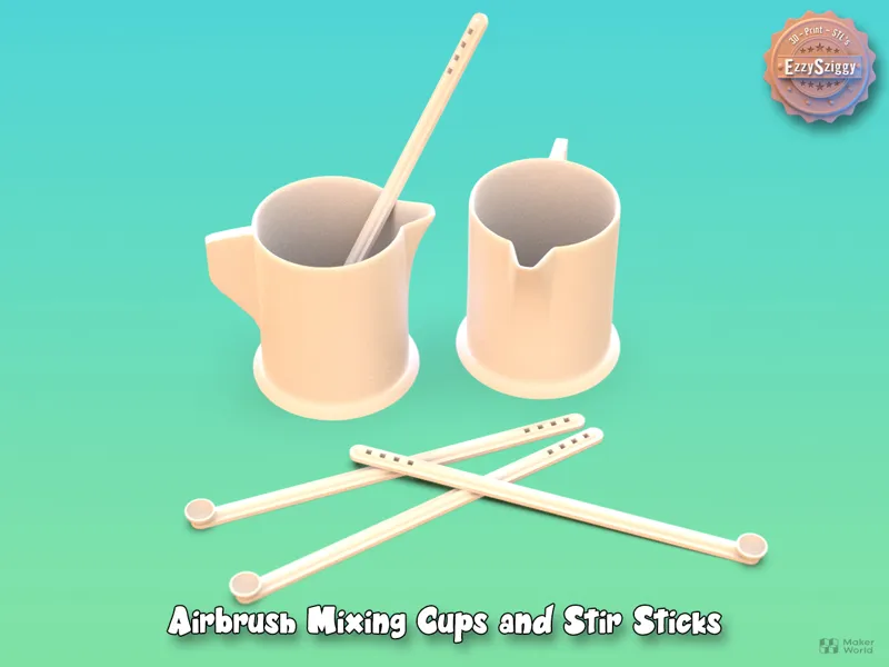 Airbrush Mixing Cups & Stir Sticks