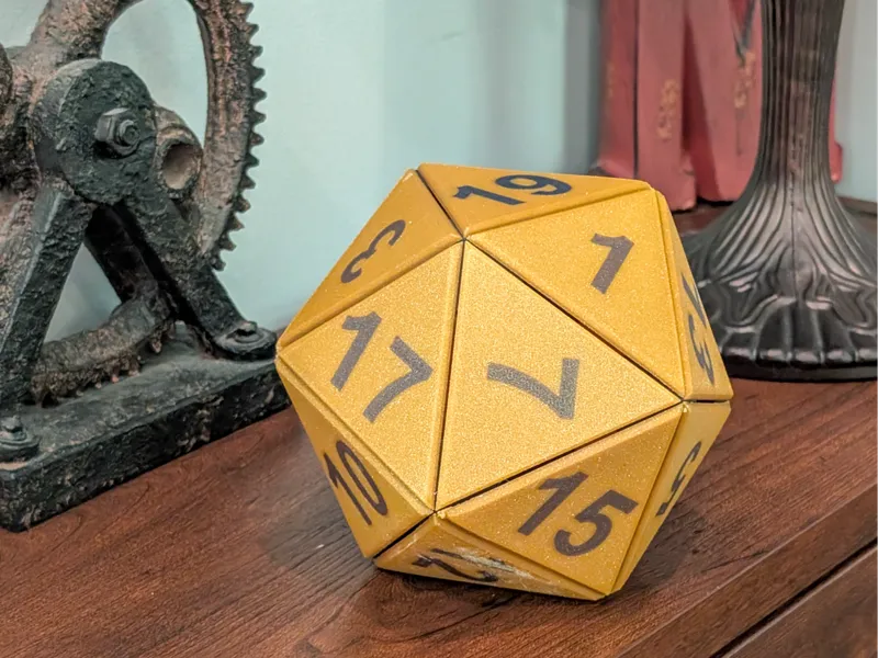6" D20 Die Icosahedron Assembly Kit