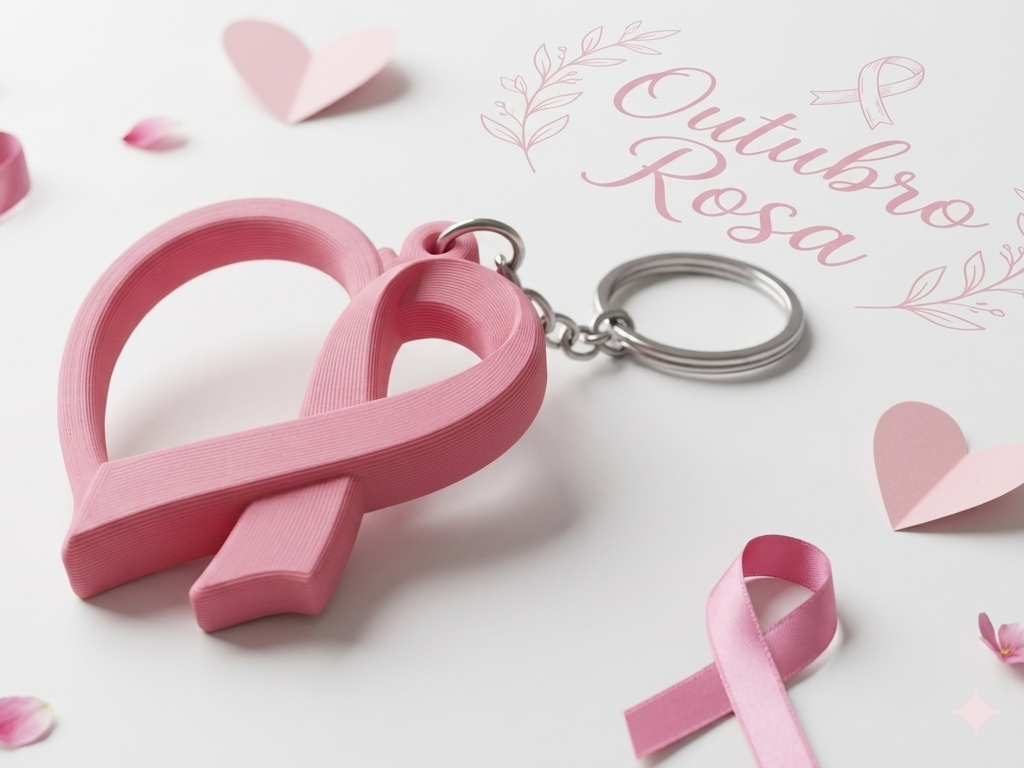 Chaveiro Outubro Rosa / Pink October Keychain - 1