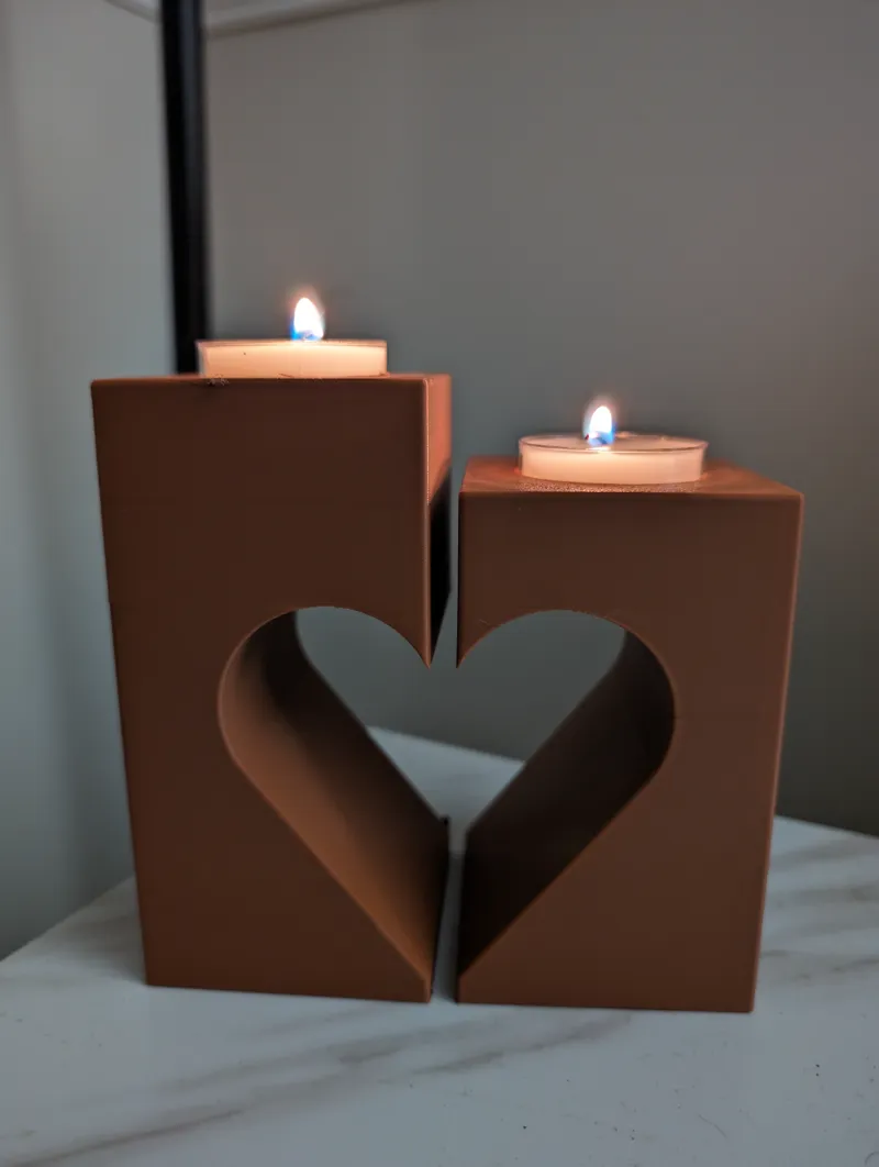 Tea Light Heart cut out holder