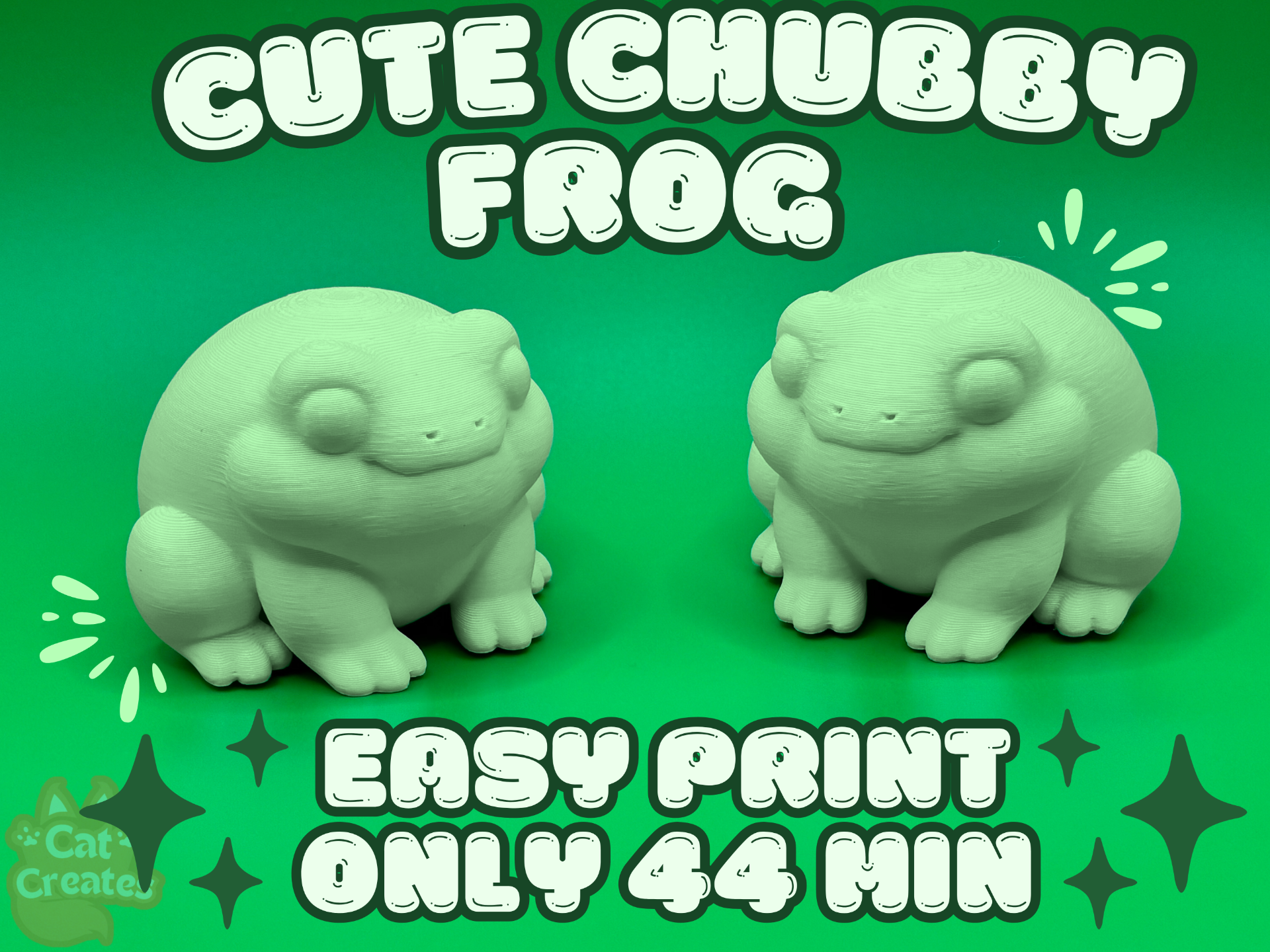 Cute Chubby Frog [Easy Print!]