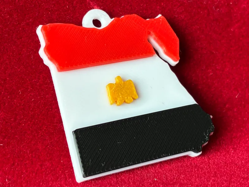Egypt map keychain