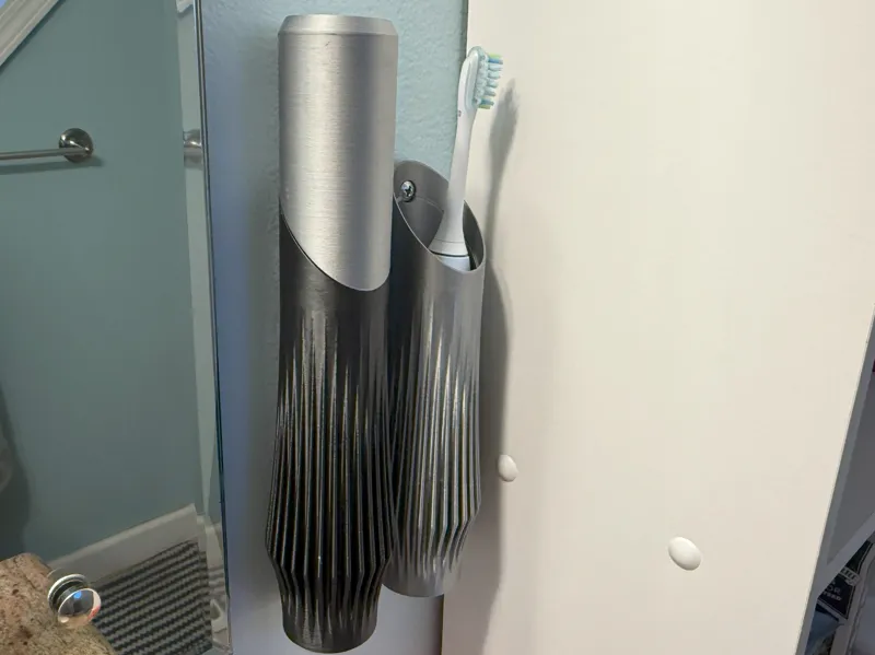 Decorative Wall Mounted Toothbrush Holder w/ Cap