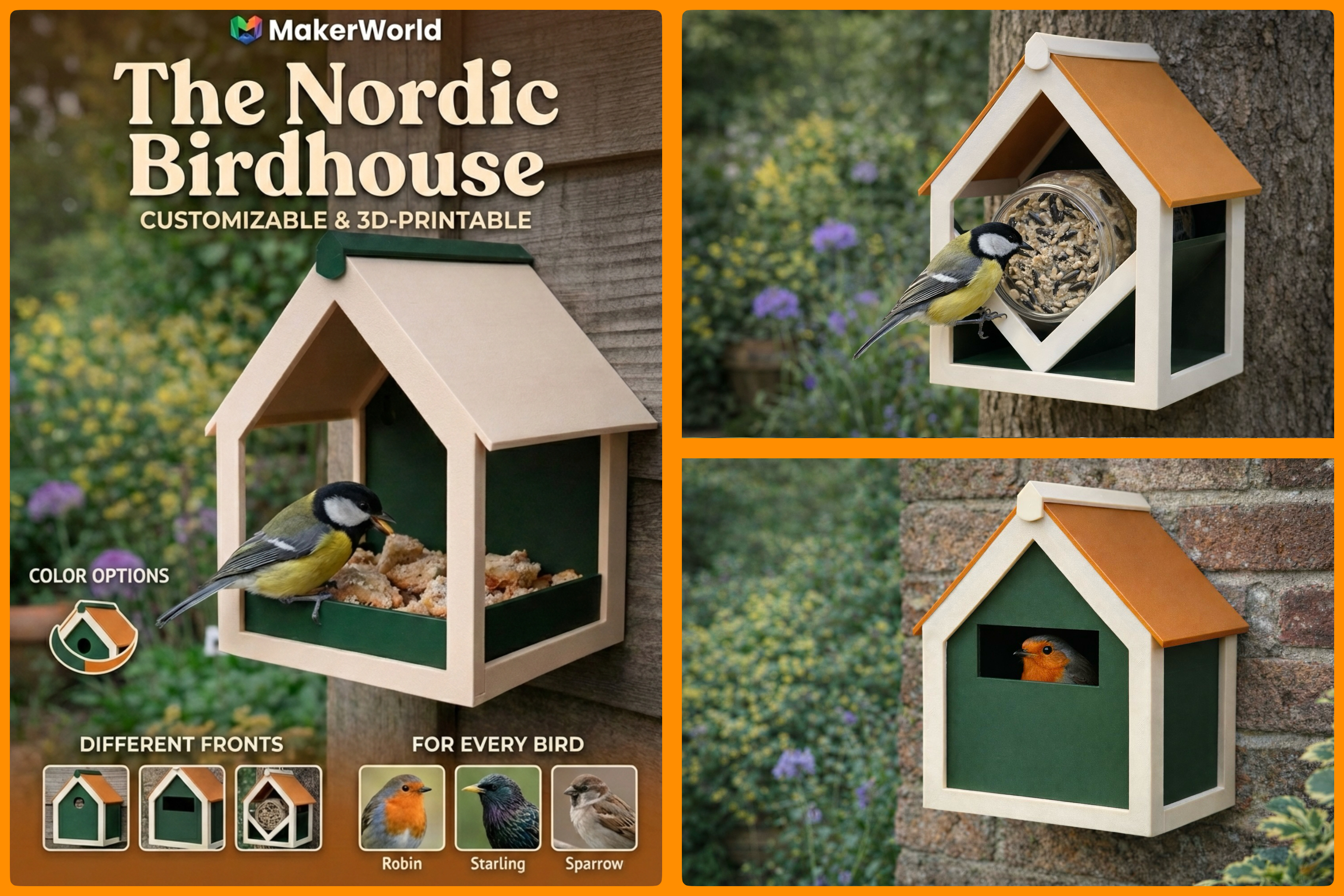 Miniatura 4 do modelo 3D The Nordic Modular Birdhouse