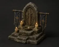 Fantasy Stone Shrine | 3D Printable D&D Terrain