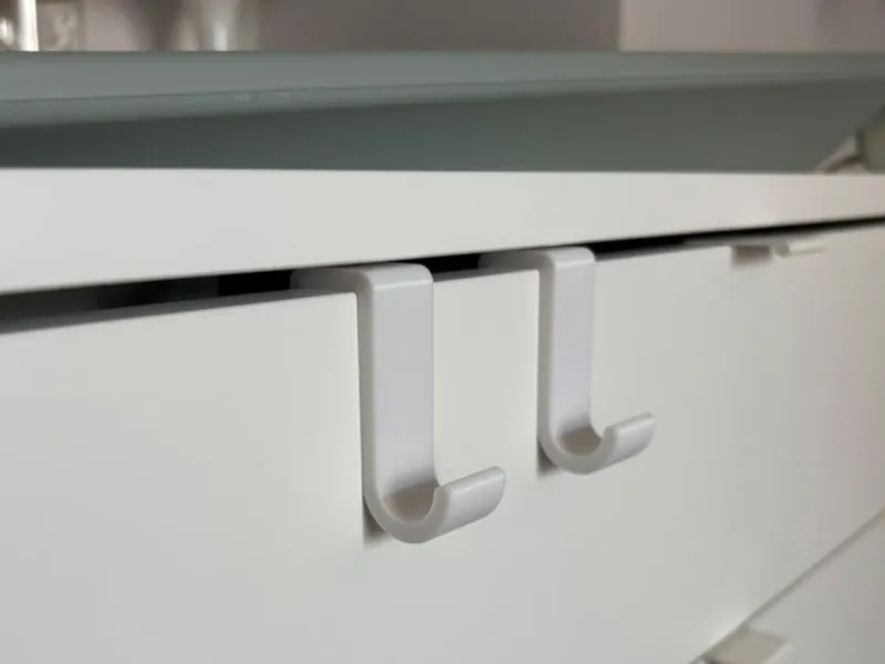 Custom IKEA Drawer Hooks for Diaper Bags