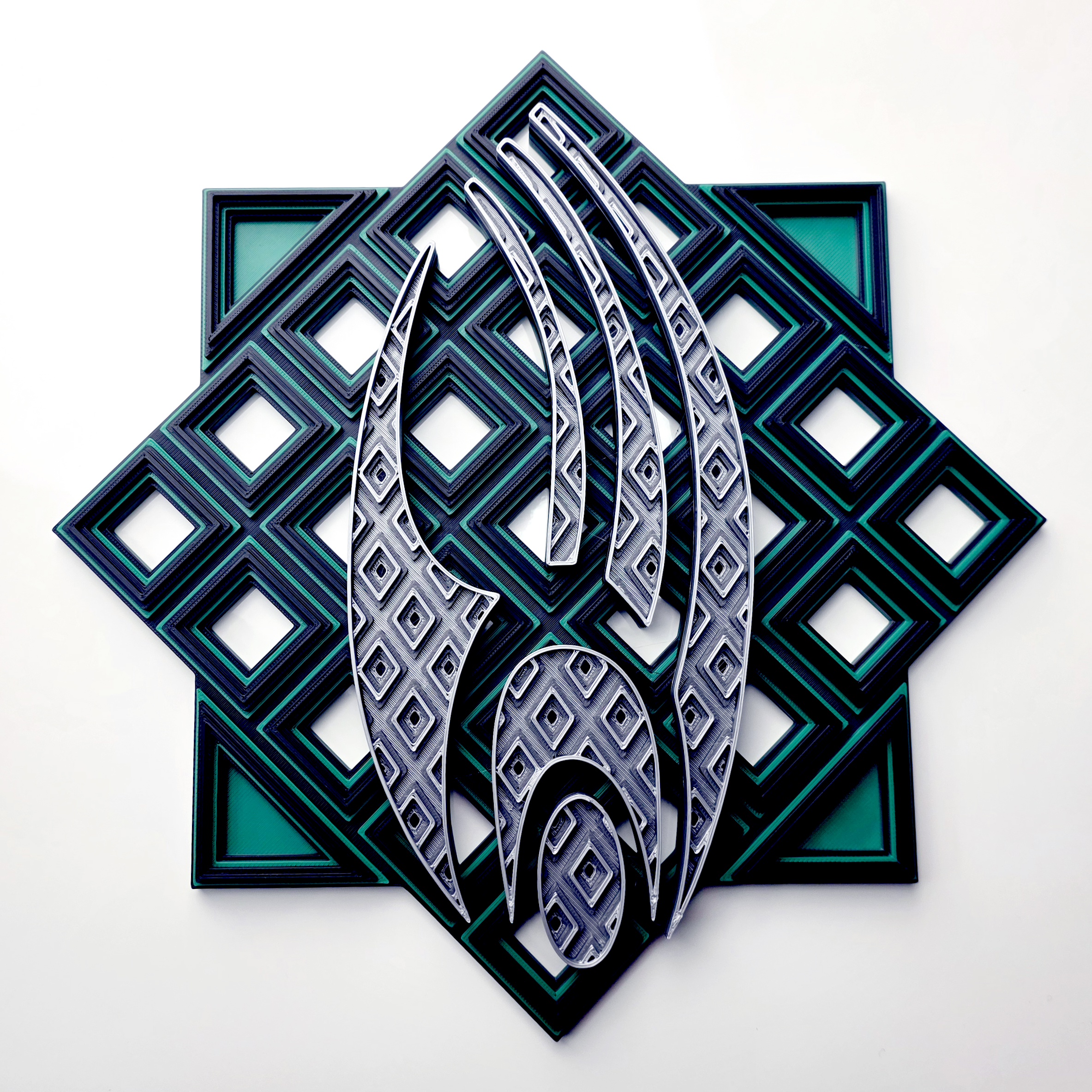 Miniatura 2 do modelo 3D Borg Dimensional Grid Mosaic
