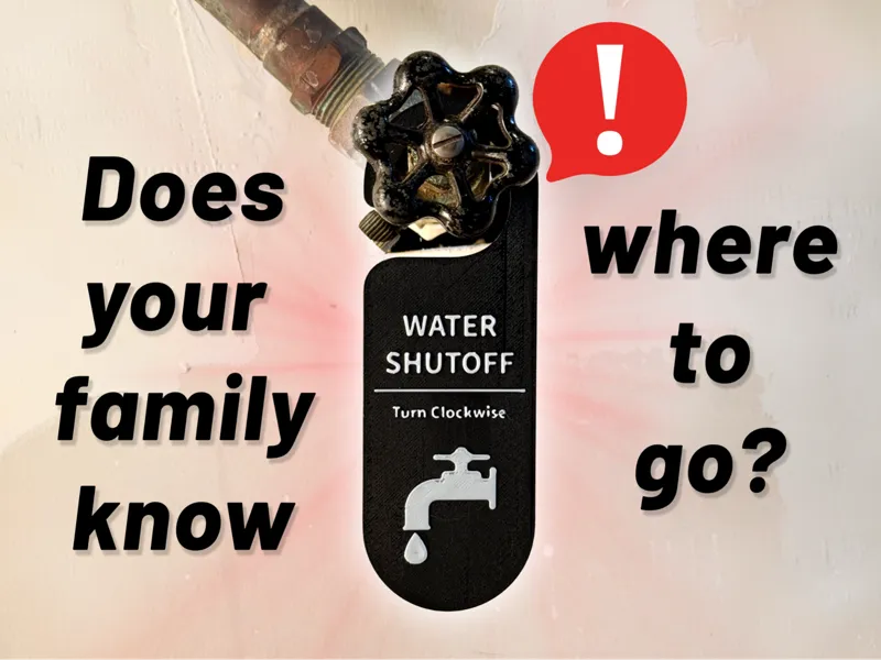 Water Shut-off Hanger Sign