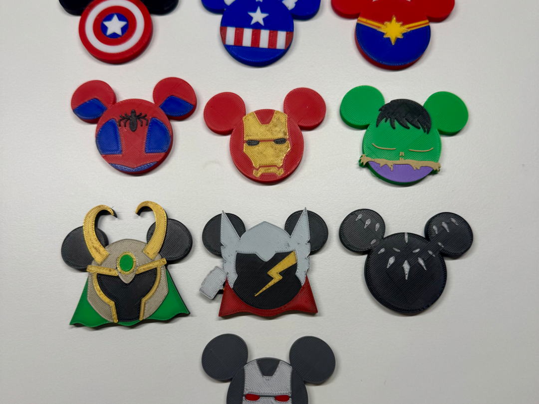 Marvel Mickey Head Magnets