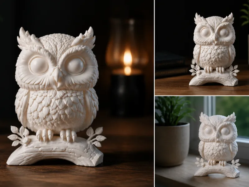 Wise Owl Statue | Cute Desk & Shelf Decor 3MF