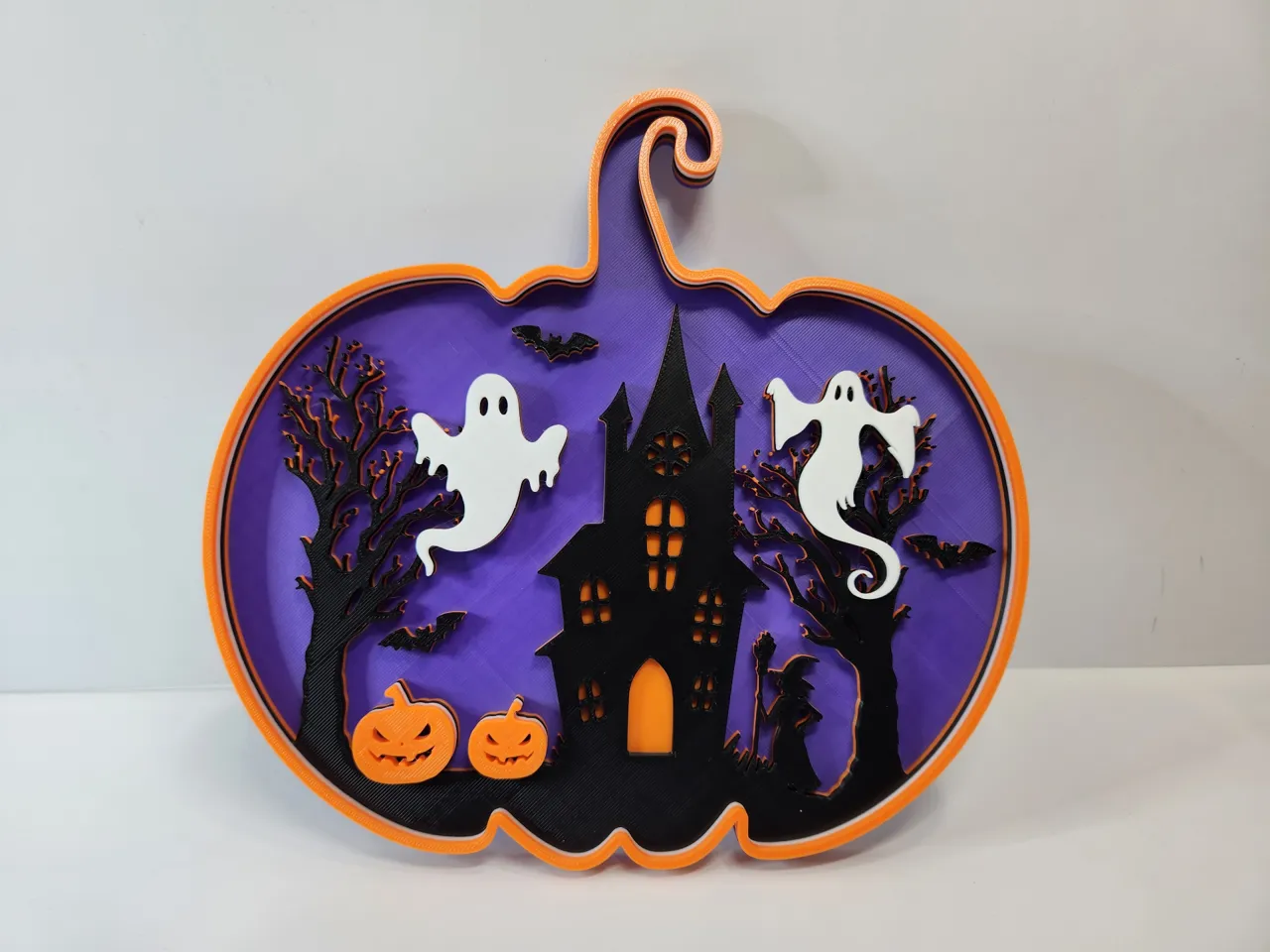 Spooky Halloween Scene - Pumpkin wall art view 2