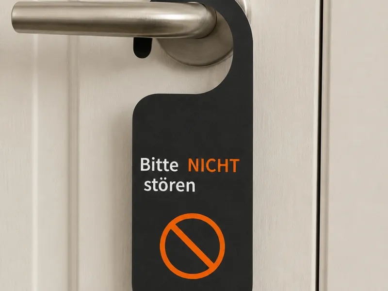 Türschild: Bitte NICHT stören