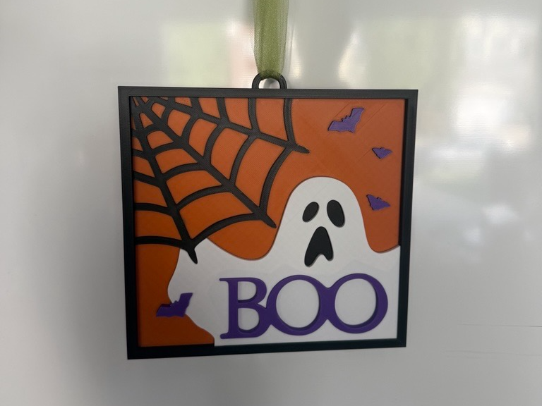 Boo Wall Plaque Sign 3D model by TonyScoots84