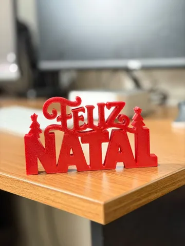 Modelo para impresión 3D: Lettering Feliz Natal — vista de referencia 3