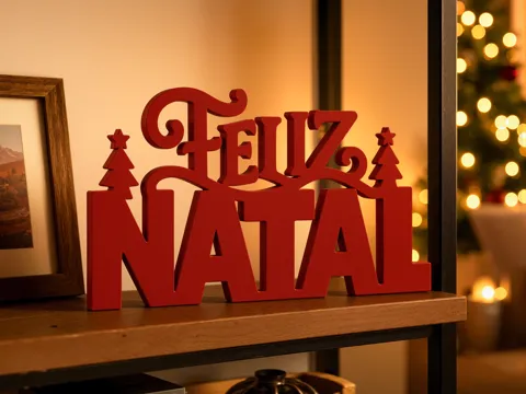 Modelo para impresión 3D: Lettering Feliz Natal — referencia de MakerWorld