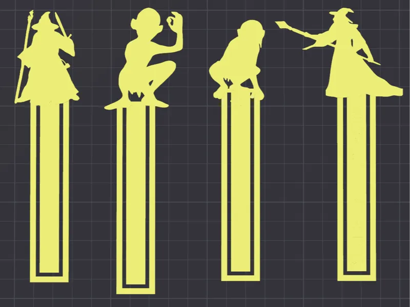 Gandalf & Gollum Bookmarks