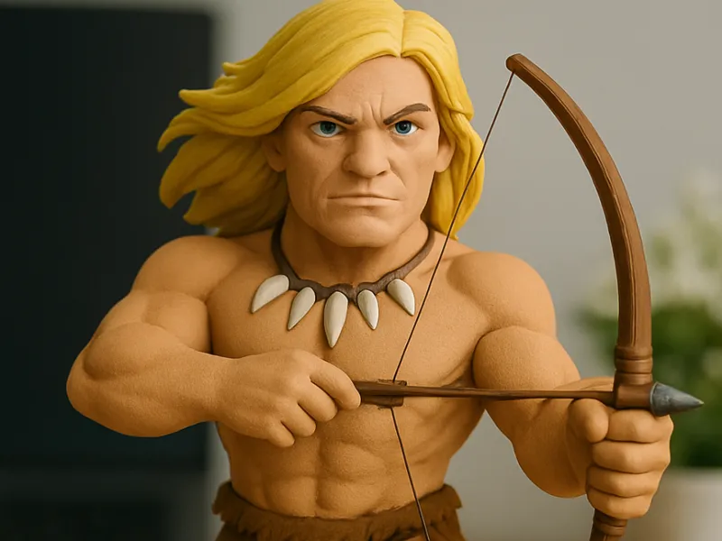 Caricature of prehistoric man 
