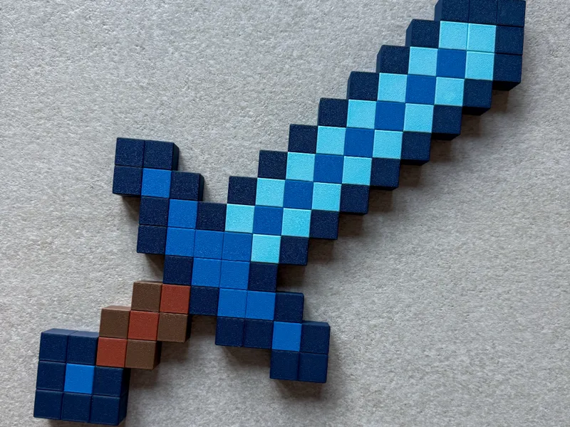 Pixelated sword