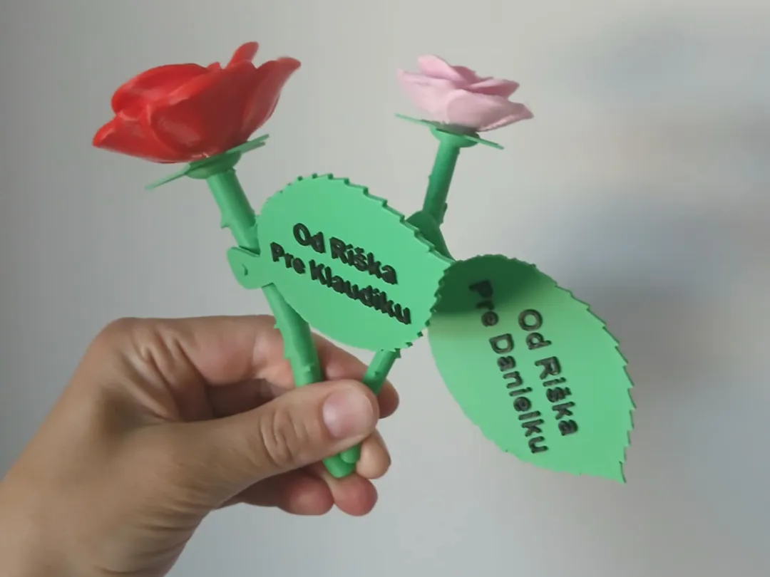 Rose éternelle avec message du cœur