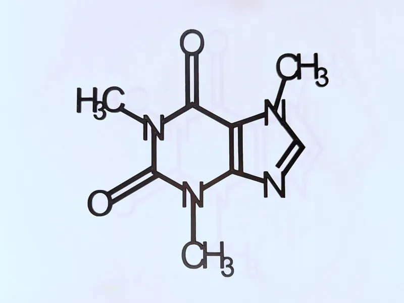 Koffeinmolekül - Wanddekoration