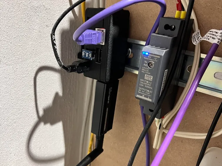 RPi Zero 2WH + Ethernet/USB HAT & DINrail mount