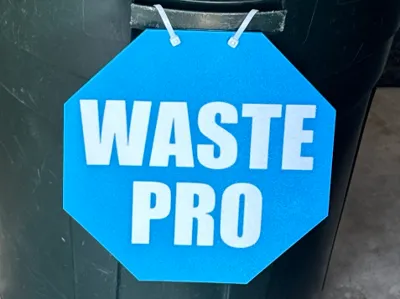 Waste Pro Stop Sign