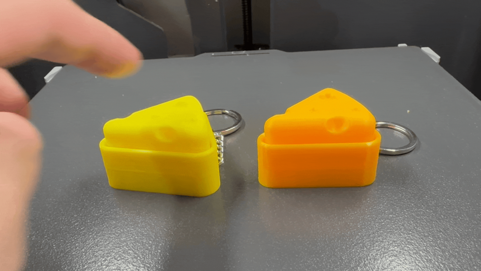 Kawaii Cheese Wedge Clicker Fidget Keychain