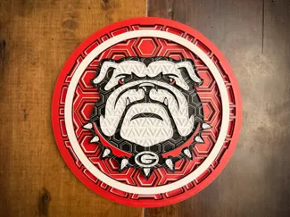 Georgia Bulldogs Dimensional Mosaic