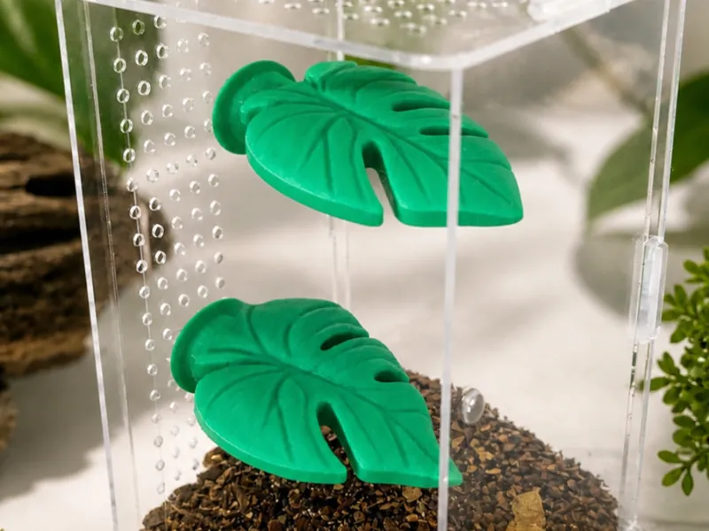 Tropical Split Leaf Platform | Reptile Decor