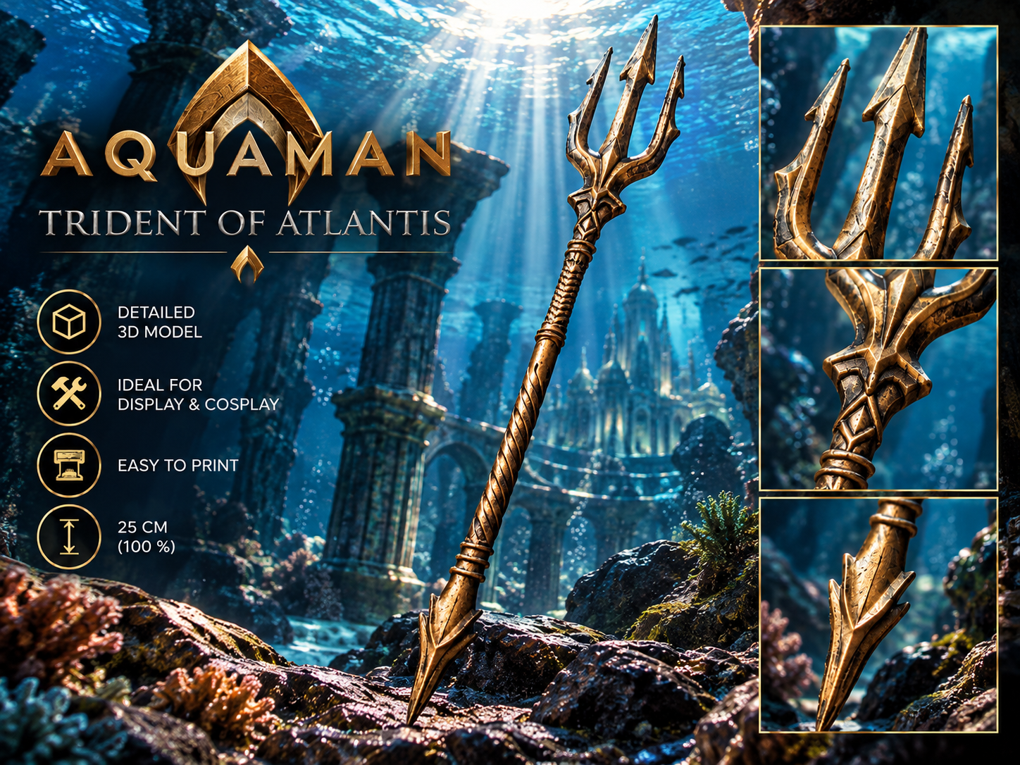 Aquaman – Trident of Atlan | King of Atlantis 3D model
