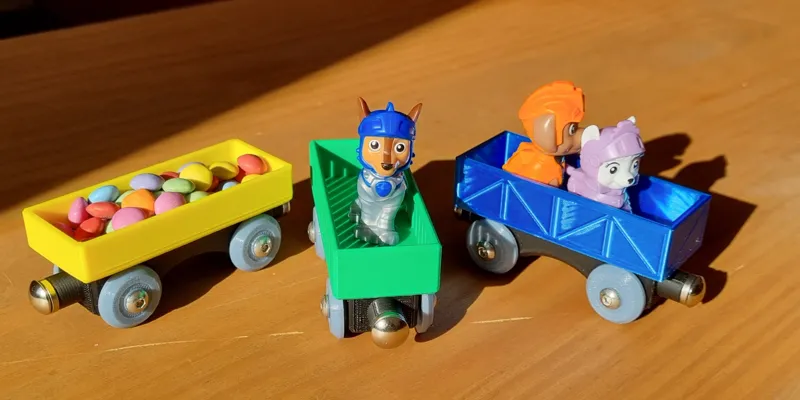Anhänger-Waggons für Spielzeugeisenbahn BRIO / IKEA kompatibel