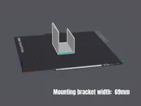 Mounting bracket 69mm - 0.2mm layer, 2 walls GHISA_DS