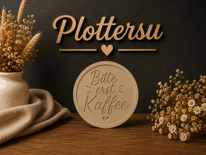 Bitte erst Kaffee Untersetzer rund
