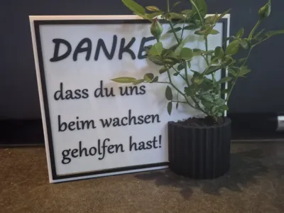 Flowerpot with Sign 