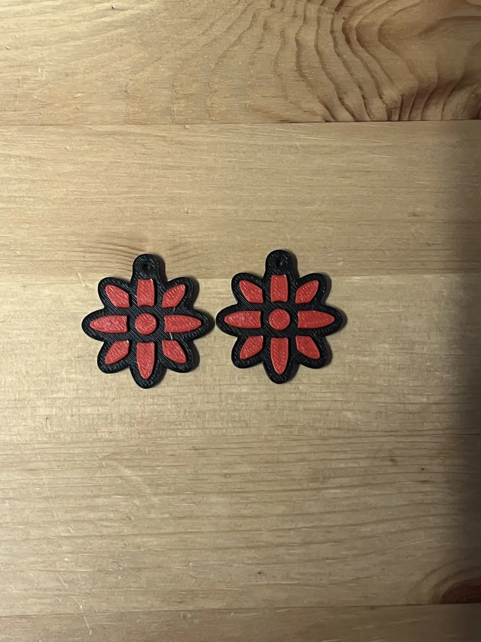 flower earrings view 2