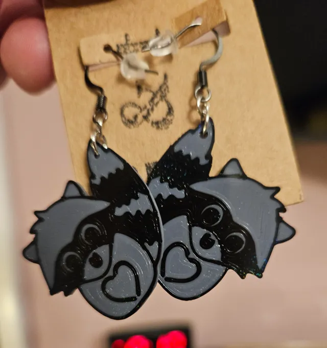 Cute Racoon Earrings