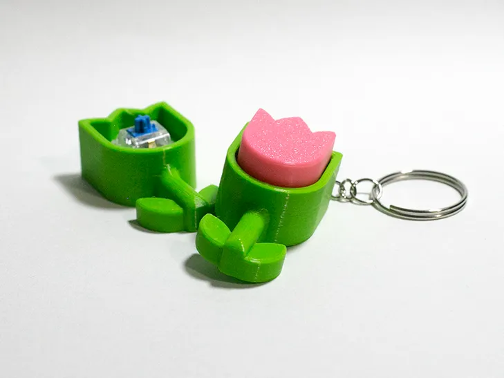 Tulip Fidget Clicker Keychain - Free 3D Print Model - MakerWorld