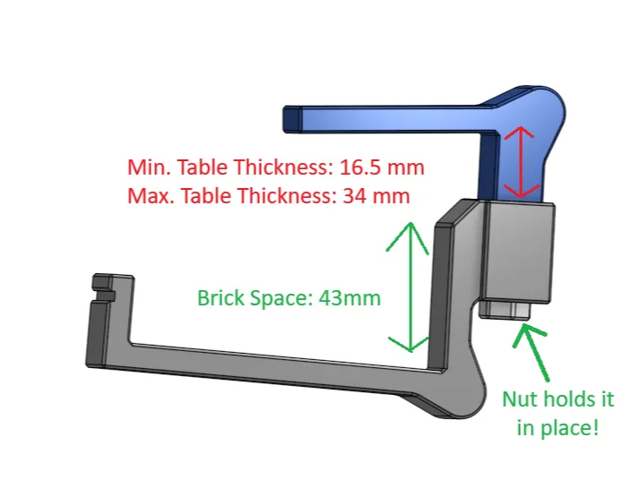 PC Brick UnderDesk Hanger
