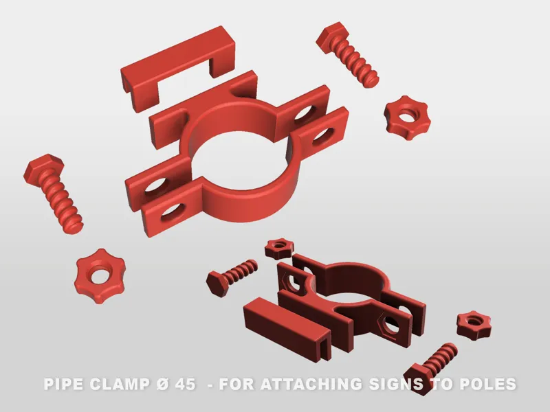 Pipe Clamp Mounting Kit for Street Signs