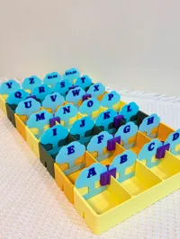 Modular Booth Organizer for chunky letters,Keycaps