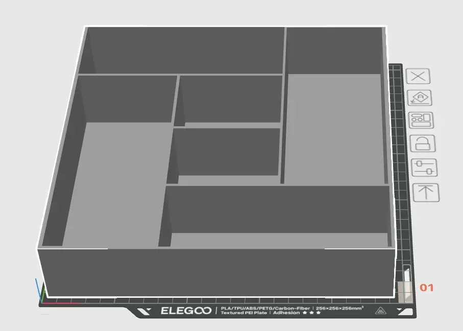 6 Compartment Organizer - Free 3D Print Model - MakerWorld