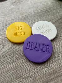 Jetons croupier, petite et grosse blind (poker) — photo 2
