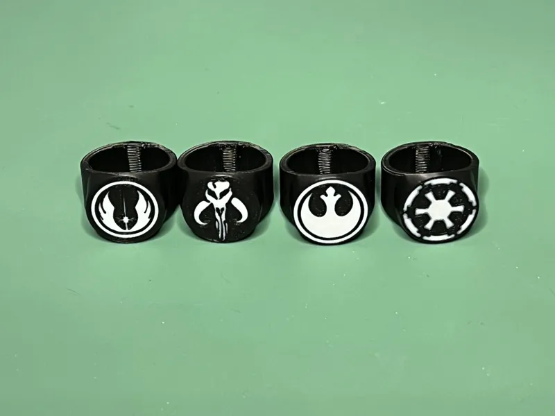 Collection of sci-fi signet rings
