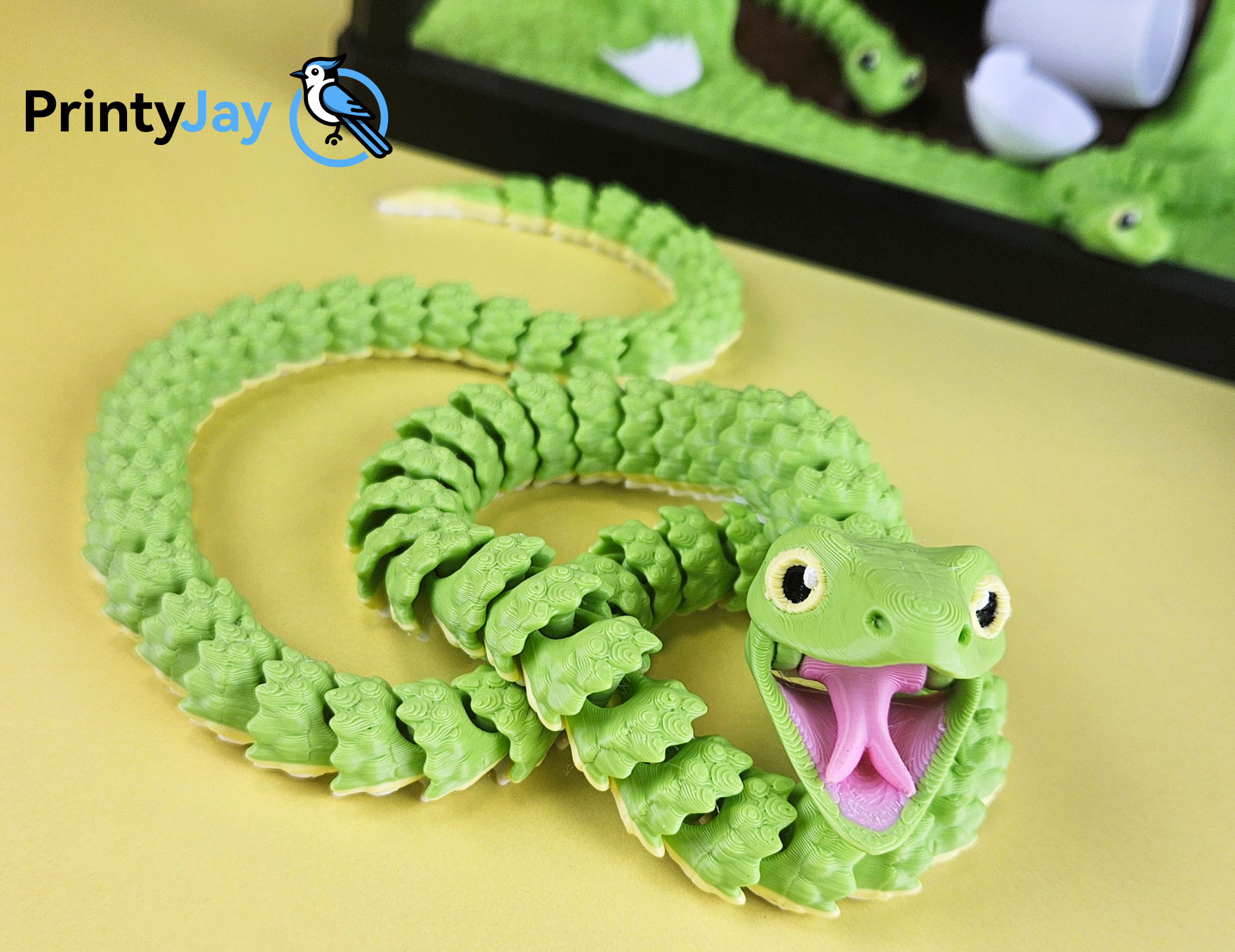 Miniatura 2 do modelo 3D Tiny Terras - Rough Green Snake 