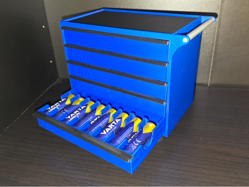 Mini Werkzeugwagen als Batterie-Organizer