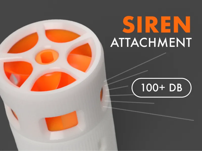 Siren Attachment for High Speed Propeller Launcher