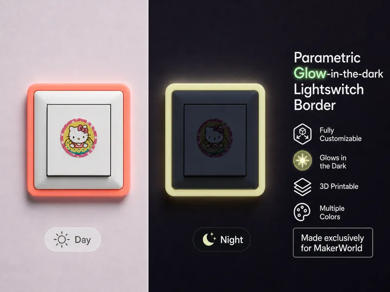 Parametric Glow-in-the-Dark Light Switch Border