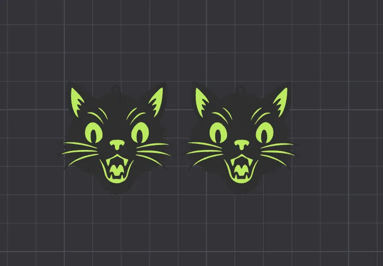 Halloween Cat Earrings - Free Commercial License! view 4