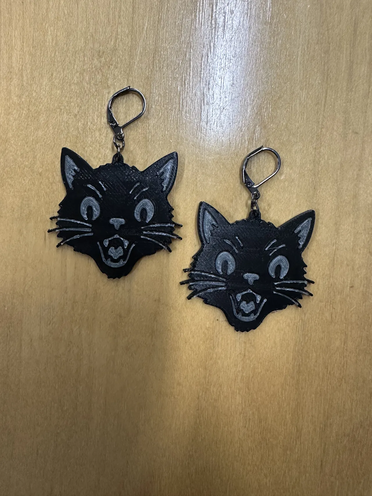 Halloween Cat Earrings - Free Commercial License! view 2